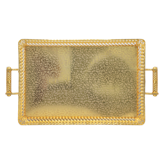 Bandeja Rectangular Dorada "Elegancia Dorada"